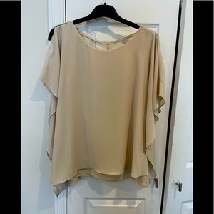 Joseph Ribkoff beige chiffon blouse